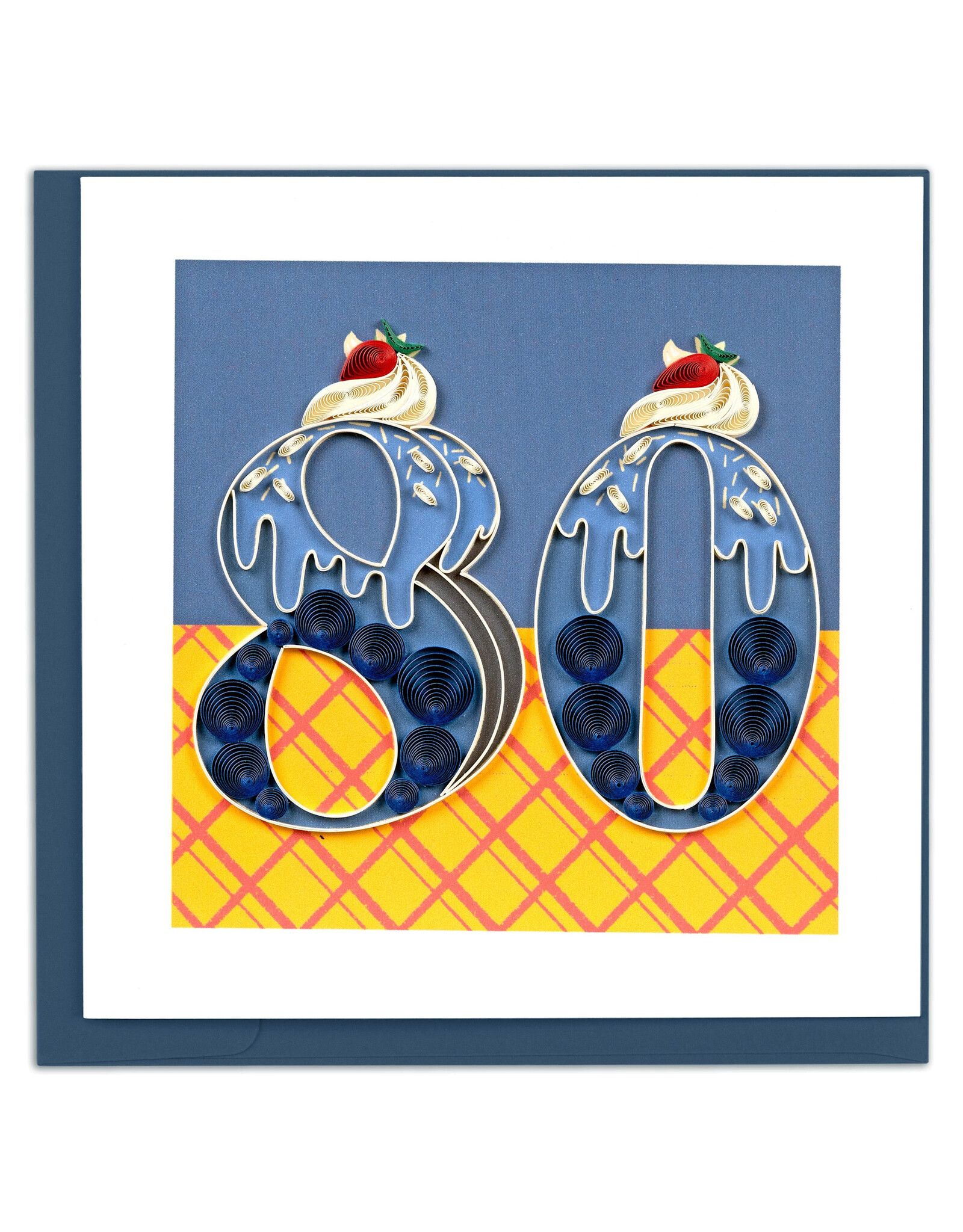 Quilling Card Quilled Milestone Birthday Card 80th Birthday