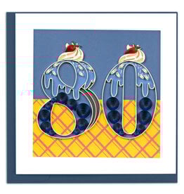 Quilling Card Quilled Milestone Birthday Card 80th Birthday