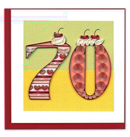 Quilling Card Quilled Milestone Birthday Card 70th Birthday
