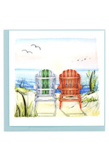 Quilling Card Blank Quilled Beach Adirondack Chairs Greeting Card