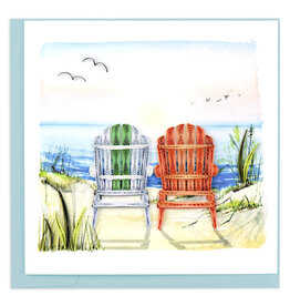 Quilling Card Blank Quilled Beach Adirondack Chairs Greeting Card
