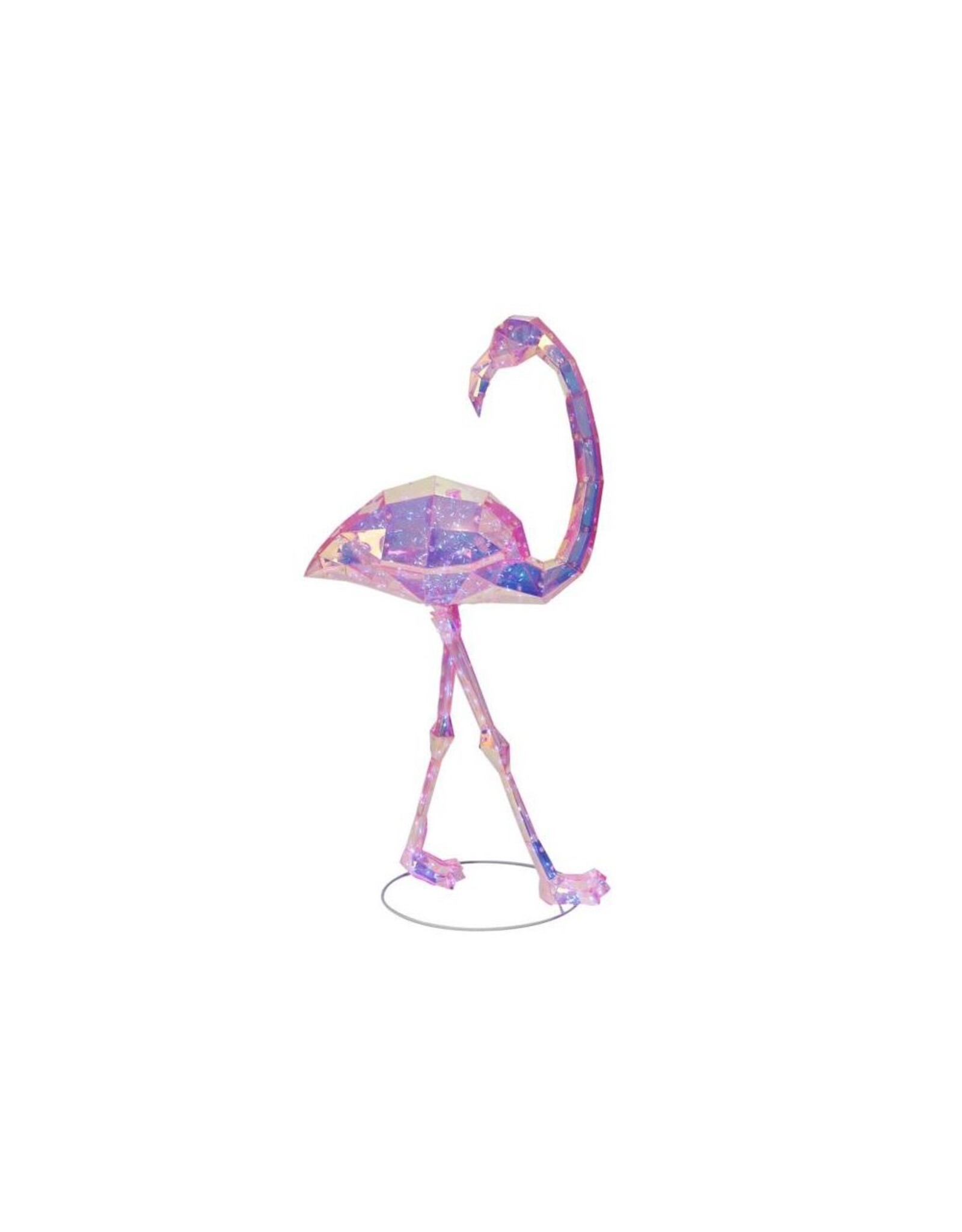 Seasonal Prismatic Iridescent LED Flamingo Decor 36 Inch Margarita