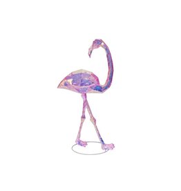 Seasonal Prismatic Iridescent LED Flamingo Decor 36 Inch Margarita