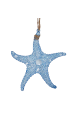 Kurt Adler Acrylic Glittered Starfish Ornament 5 Inch Dark Blue