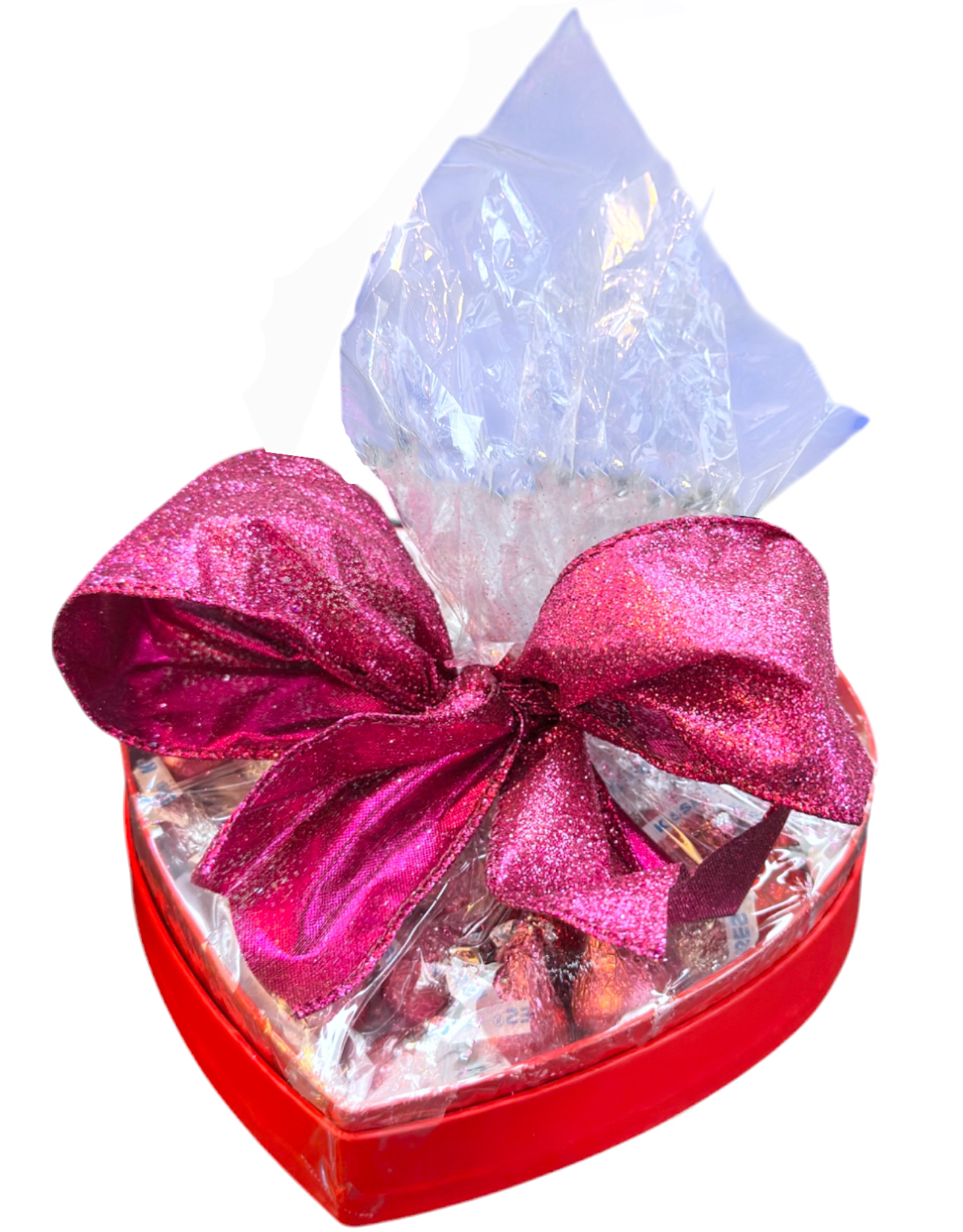 DIGS-N-GIFTS Valentine’s Boxed Chocolates Hershey Kisses 7" Heart Box