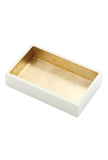 Caspari Ivory w Gold Lacquer Guest Towel Napkin Holder Caspari Ivory w Gold Lacquer Guest Towel Napkin Holder