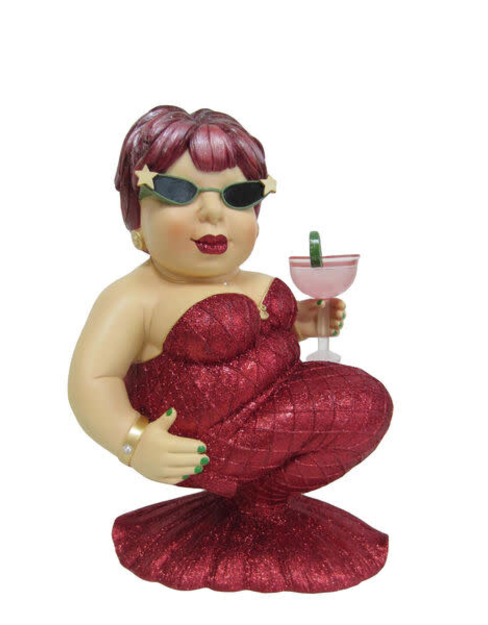 December Diamonds Mermaids Red Margarita Display Figure LG 14H