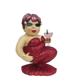 December Diamonds Mermaids Red Margarita Display Figure LG 14H