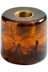 Caspari Candleholder Tortoiseshell Resin Round Taper Holder 1CT