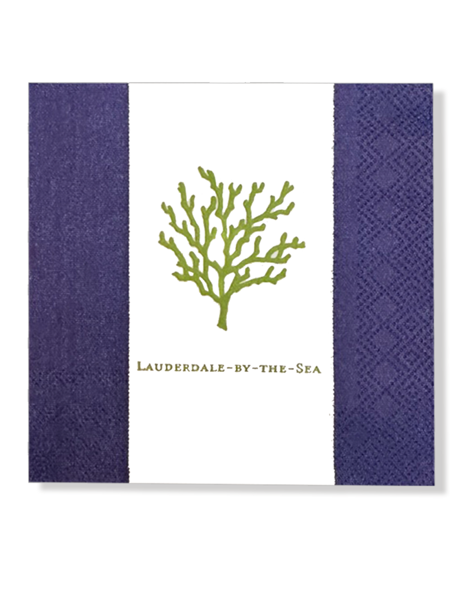Caspari Lauderdale-By-The-Sea Cocktail Napkins 24pk Coral Reef DB