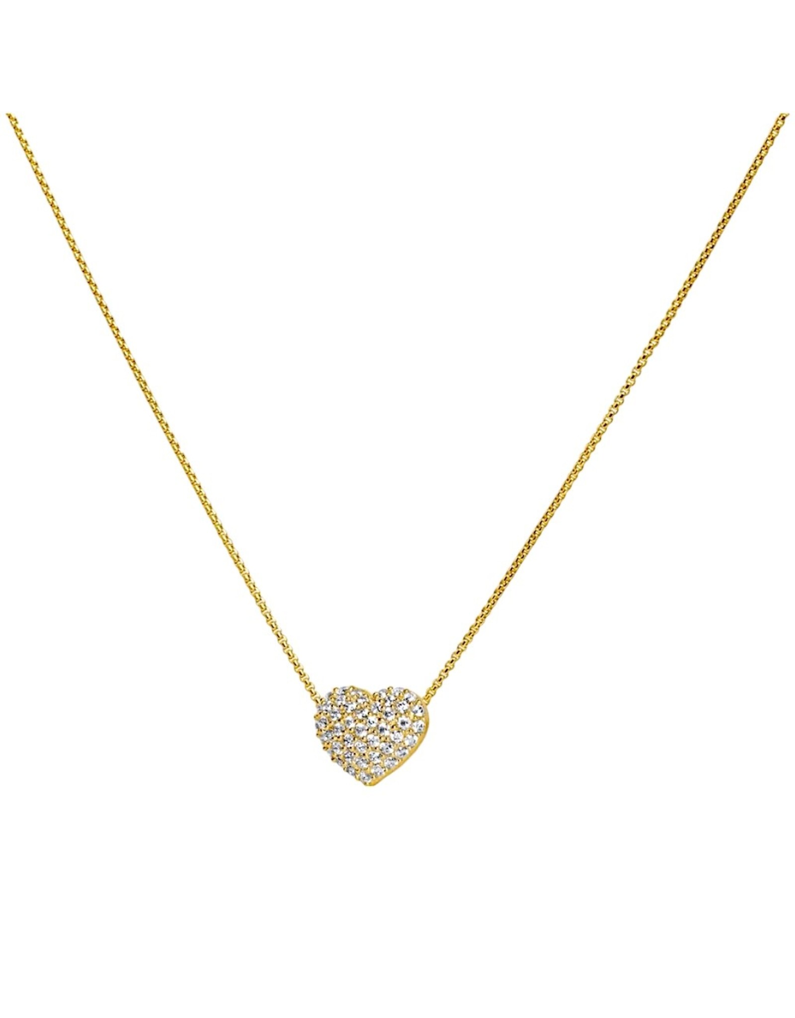 Dean Davidson Jewelry Gold Petite Pave Heart Pendant Necklace