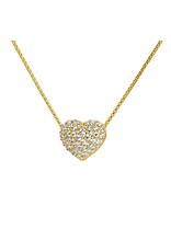 Dean Davidson Jewelry Gold Petite Pave Heart Pendant Necklace