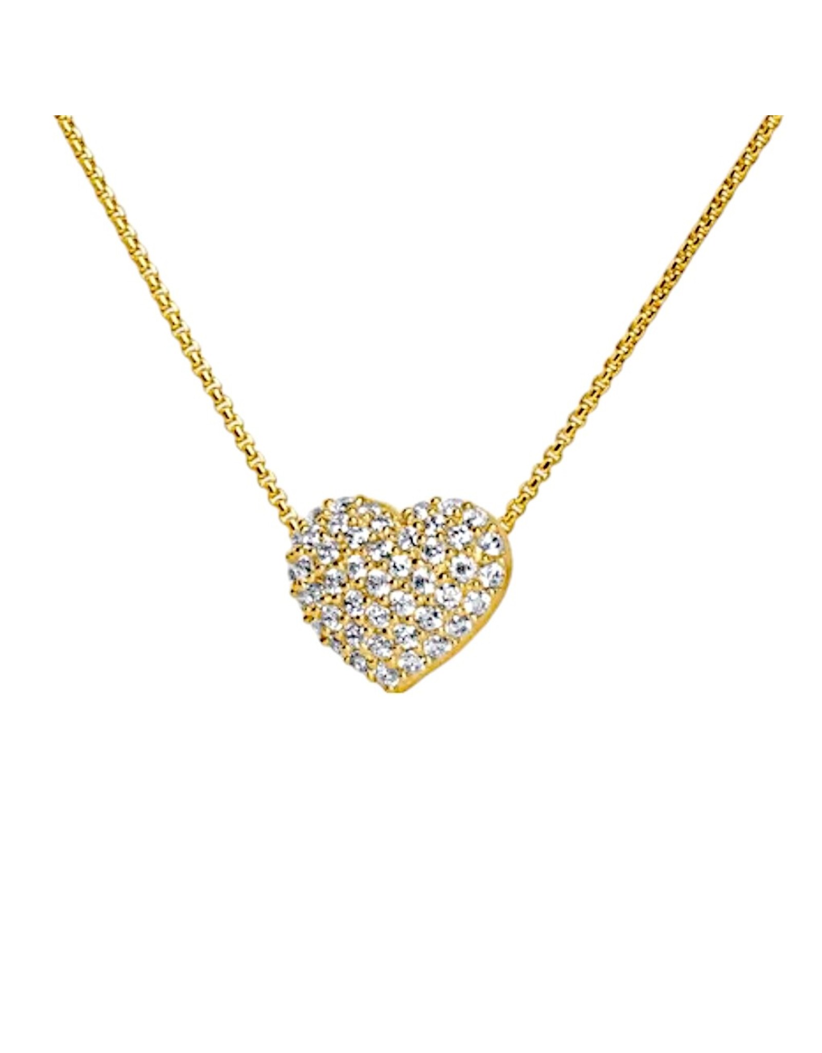Dean Davidson Jewelry Gold Petite Pave Heart Pendant Necklace