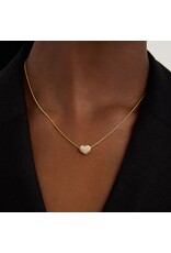 Dean Davidson Jewelry Gold Petite Pave Heart Pendant Necklace