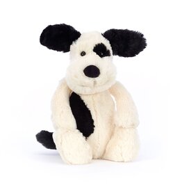 JellyCat Bashful Black and Cream Puppy