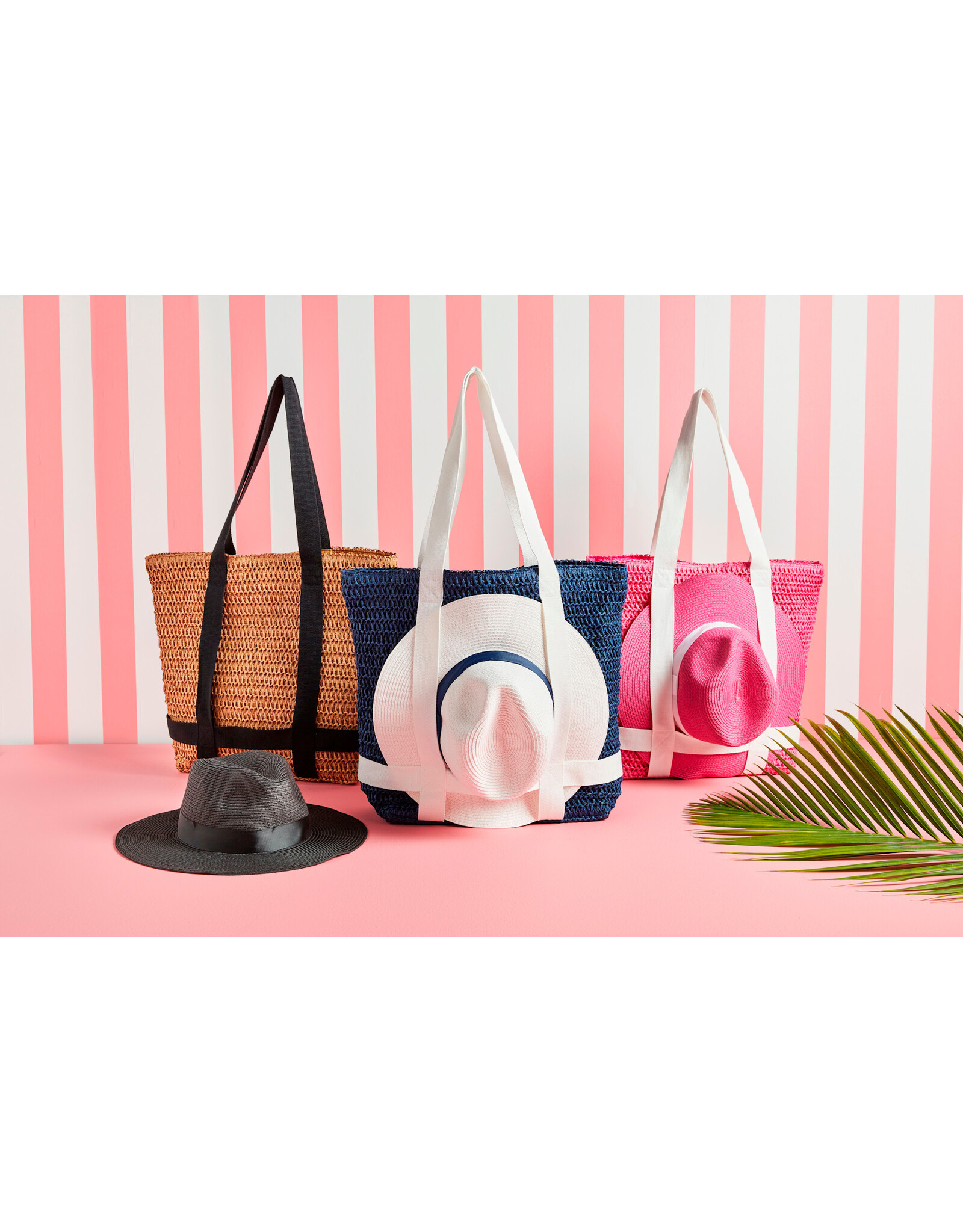 Mud Pie Women's Hats Tote Bag And Hat Gift Set in Navy