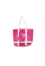 Mud Pie Women's Hats Tote Bag And Hat Gift Set in Pink