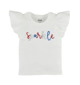 Mud Pie 4th Of July Girls Toddler Tee Sparkle 12-18 Months