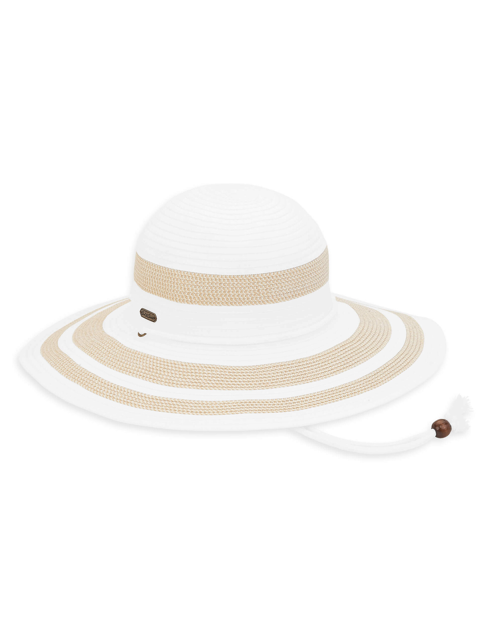 Sun N Sand Womens Hats Straw And Ribbon Floppy Brim - White