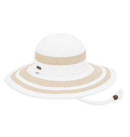 Sun N Sand Womens Hats Straw And Ribbon Floppy Brim - White