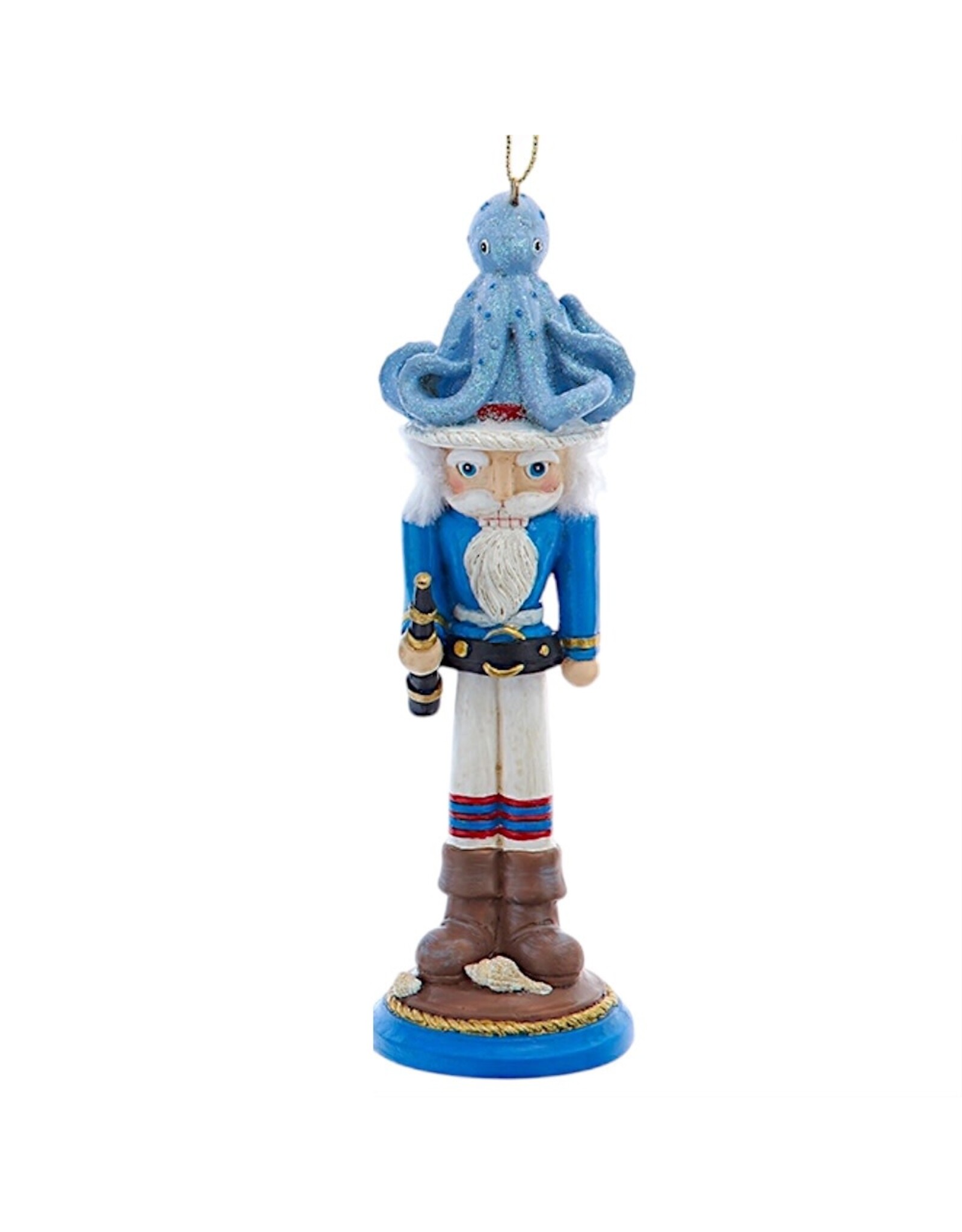 Kurt Adler Hollywood Nautical Nutcracker Ornament 5” Octopus