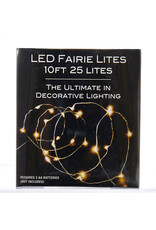 Kurt Adler LED Fairy Lights 10FT 25 Lite Warm White Battery Operated