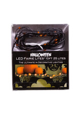 Kurt Adler Halloween LED Fairy Lights 10FT 25 Lite Orange B/O