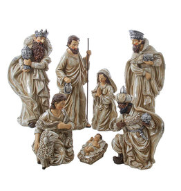 Kurt Adler Holy Family Nativity Table Piece 7pc Set