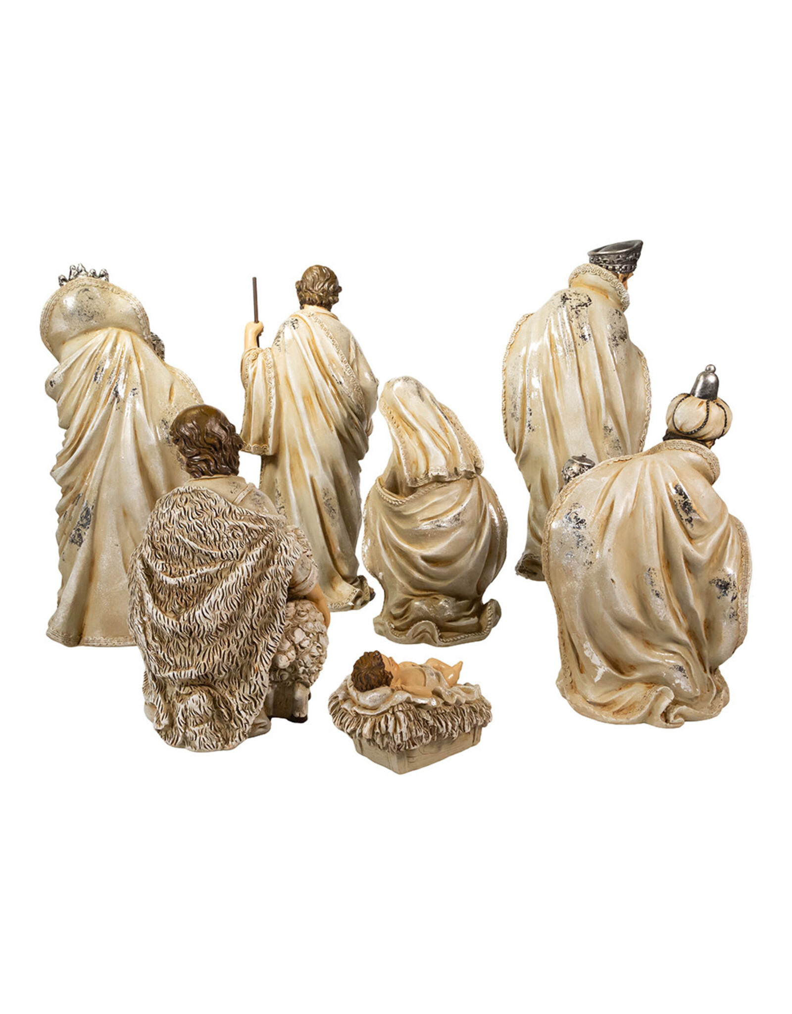 Kurt Adler Holy Family Nativity Table Piece 7pc Set