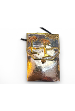 Hammered Metal Crossbody Bag | Beach w Palm Trees