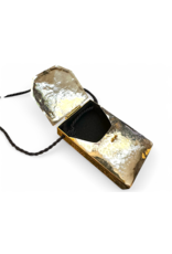 Hammered Metal Crossbody Bag | Beach w Palm Trees