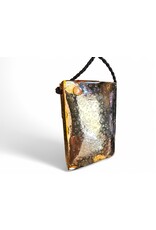 Hammered Metal Crossbody Bag | Beach w Palm Trees