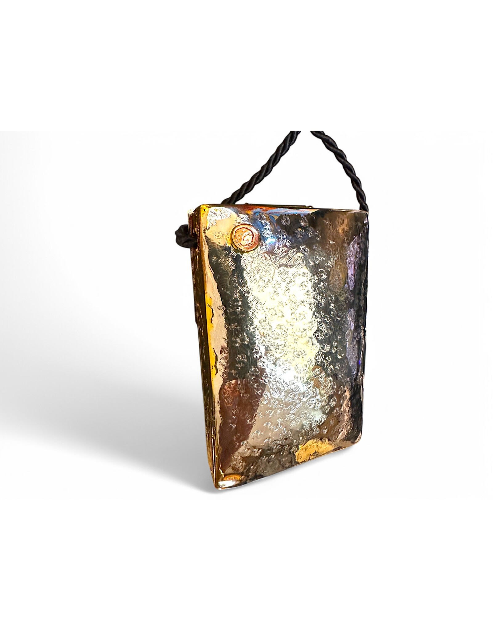 Hammered Metal Crossbody Bag | Beach w Palm Trees