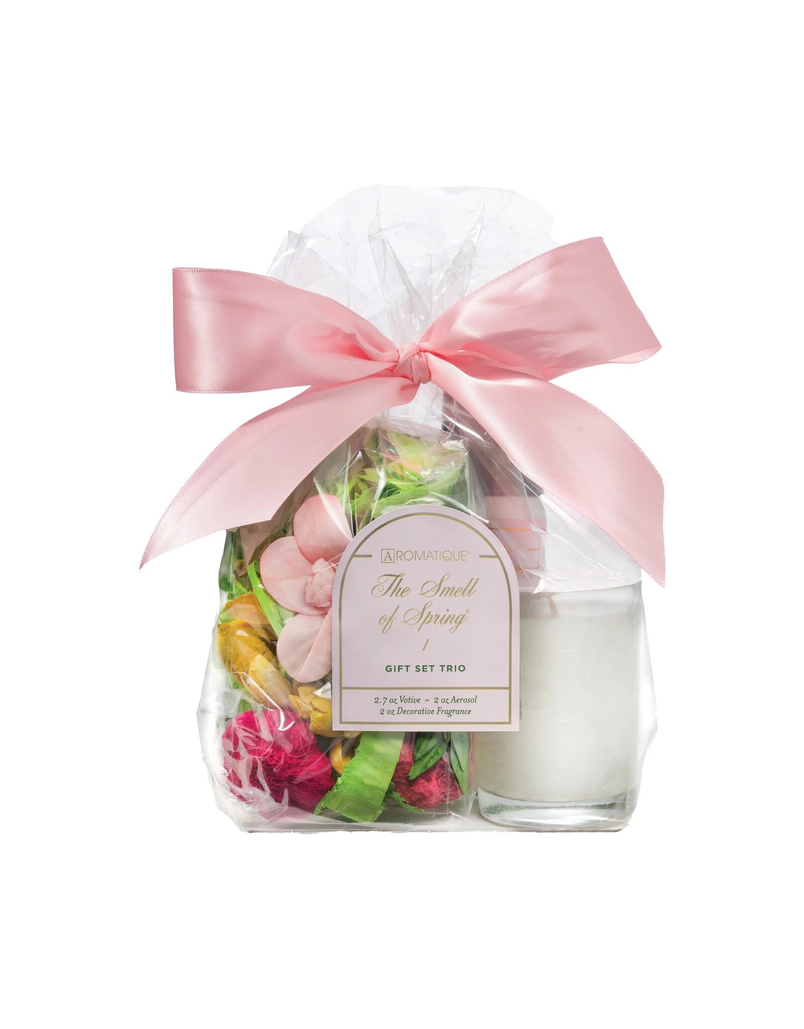 Aromatique The Smell of Spring Gift Set Trio Votive Spray Potpourri