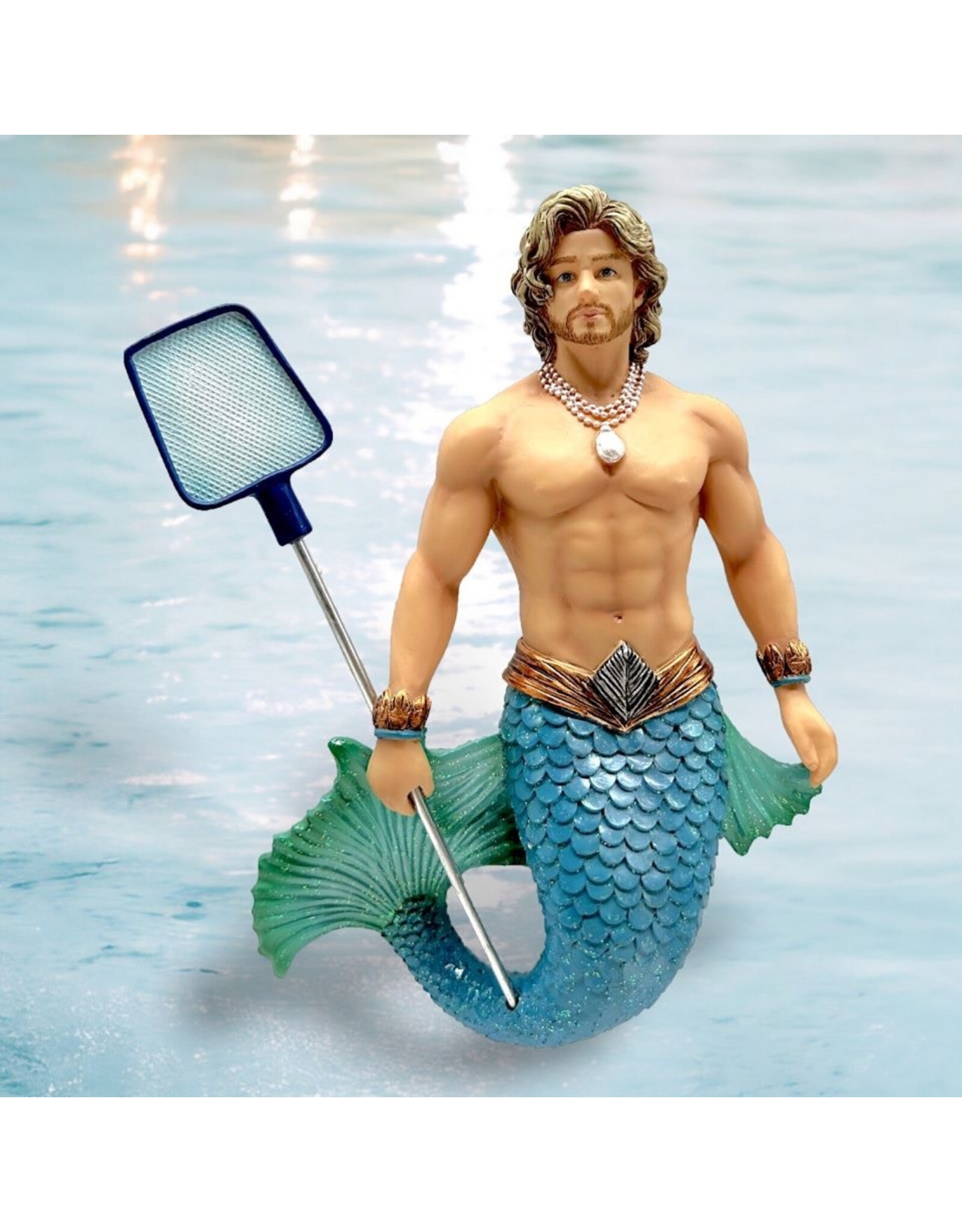 December Diamonds Cabana Rent Boy Merman Ornament 7 Inch