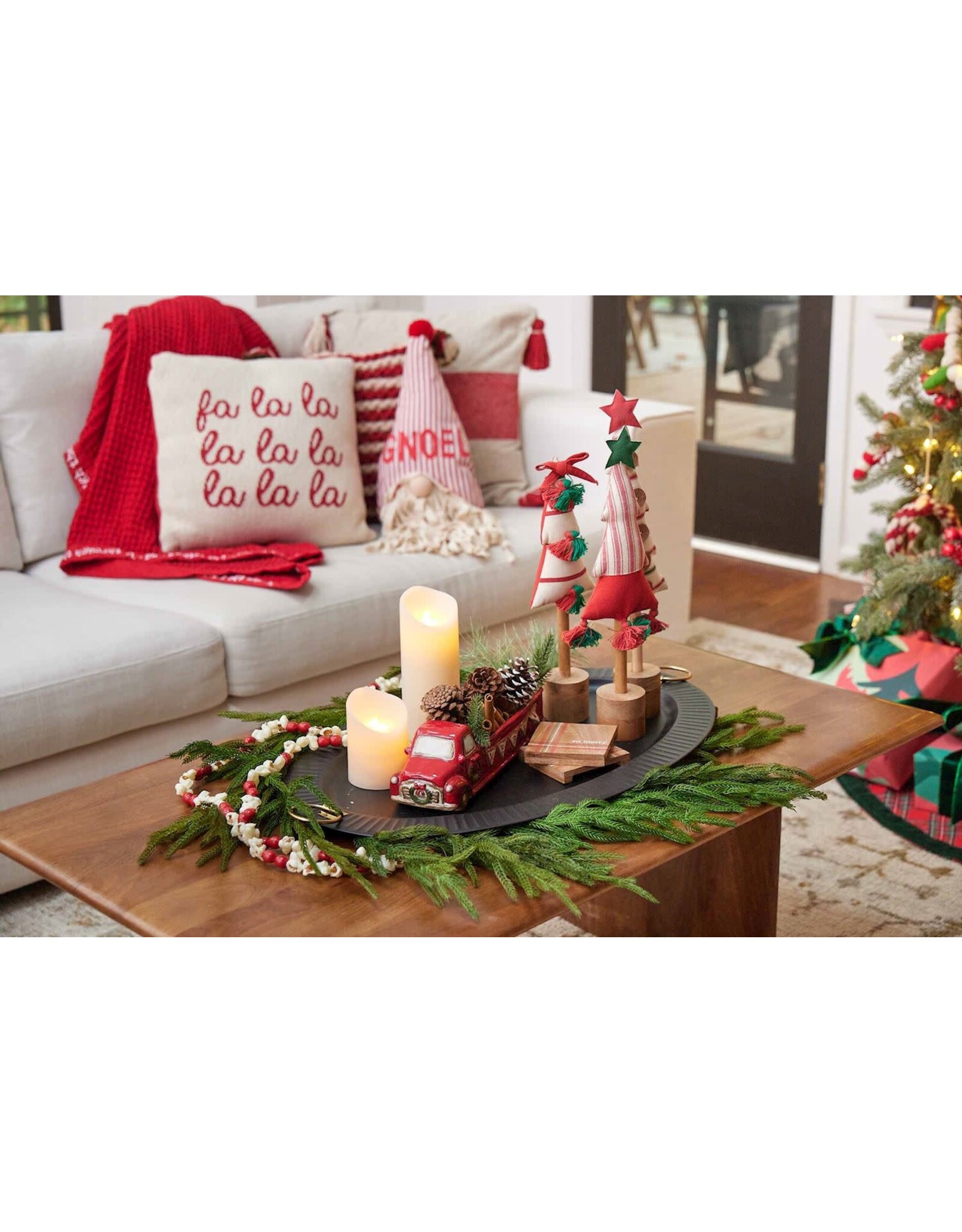 Mud Pie Red Truck Merry Christmas Cracker Dish