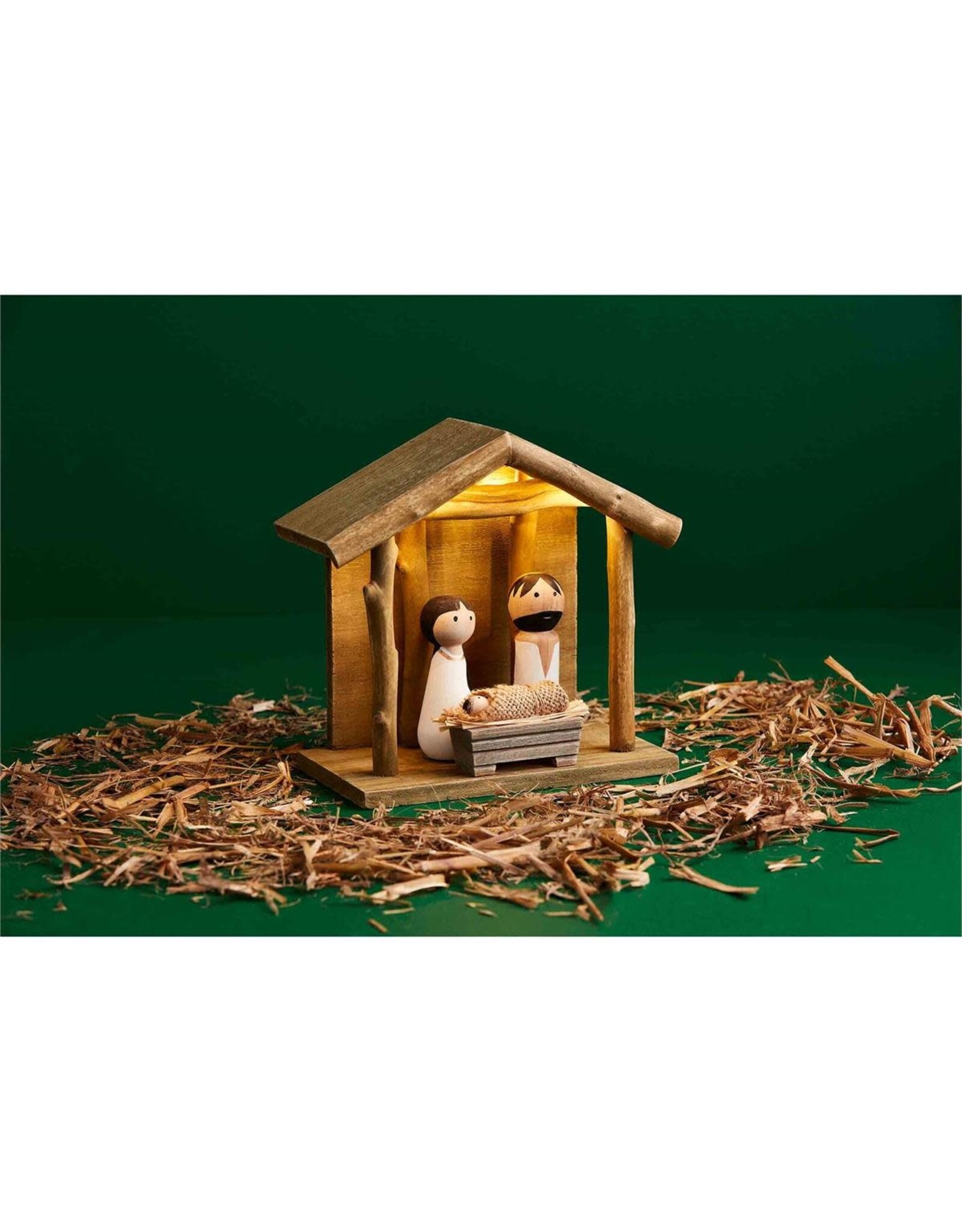 Mud Pie Light Up Christmas Nativity Scene 8x7x4 Inch