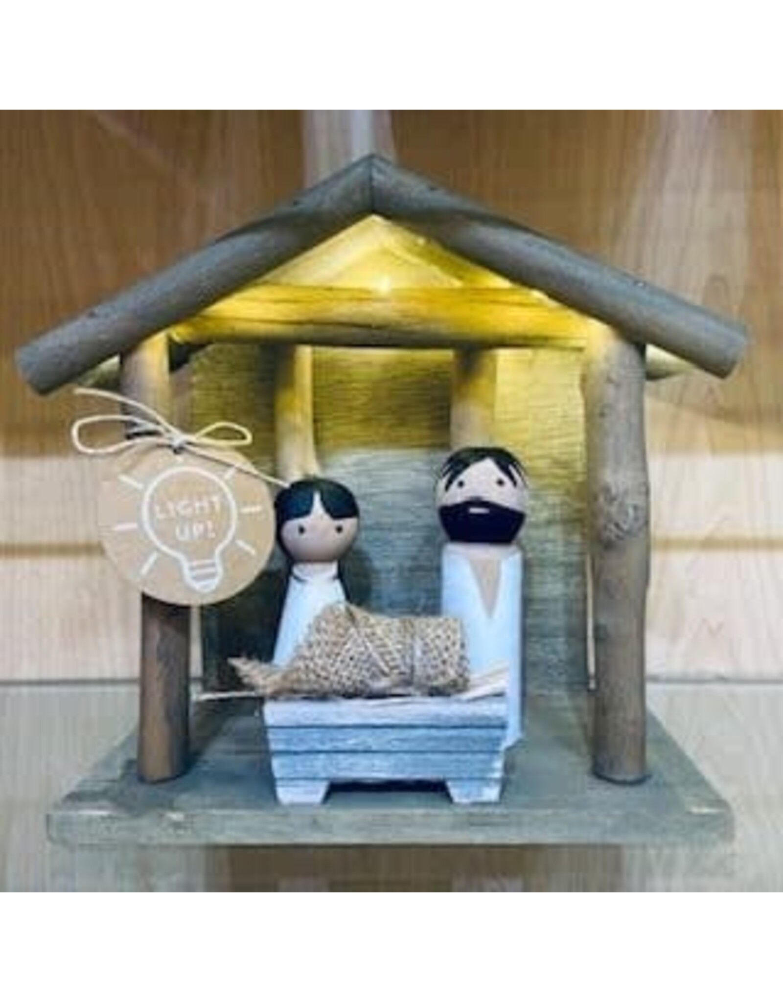 Mud Pie Light Up Christmas Nativity Scene 8x7x4 Inch