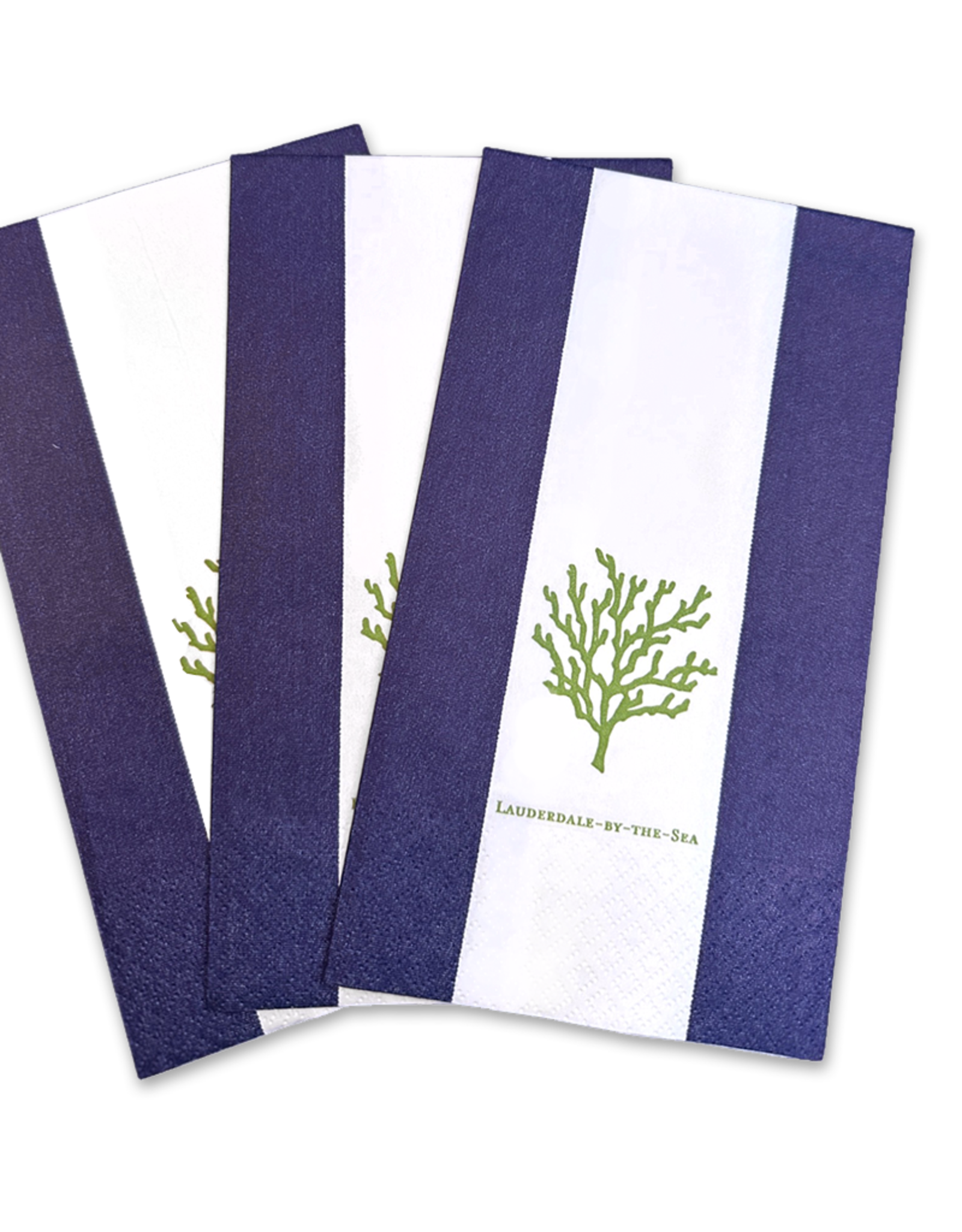 Caspari Lauderdale-By-The-Sea Guest Towel Napkins 18pk Coral Reef DB
