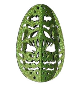 Katherine's Collection Easter Egg Ornament Glittered Laser Cut Green