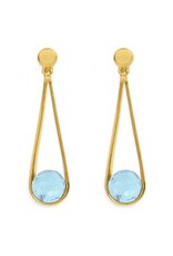 Dean Davidson Jewelry Mini Ipanema Earrings Gold | Iridescent Sky Blue