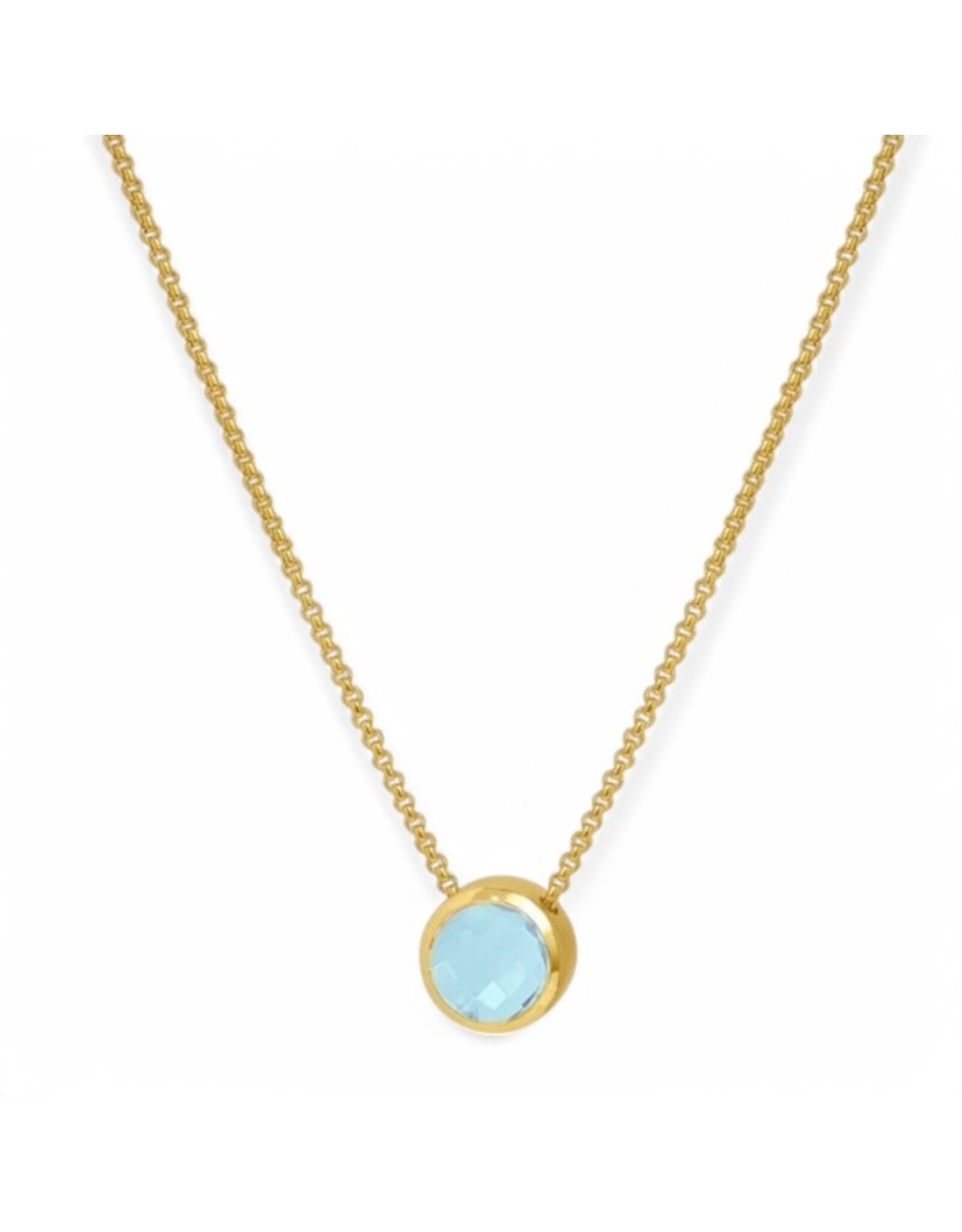 Dean Davidson Jewelry Gold Signature Midi Knockout Pendant Sky Blue Gem