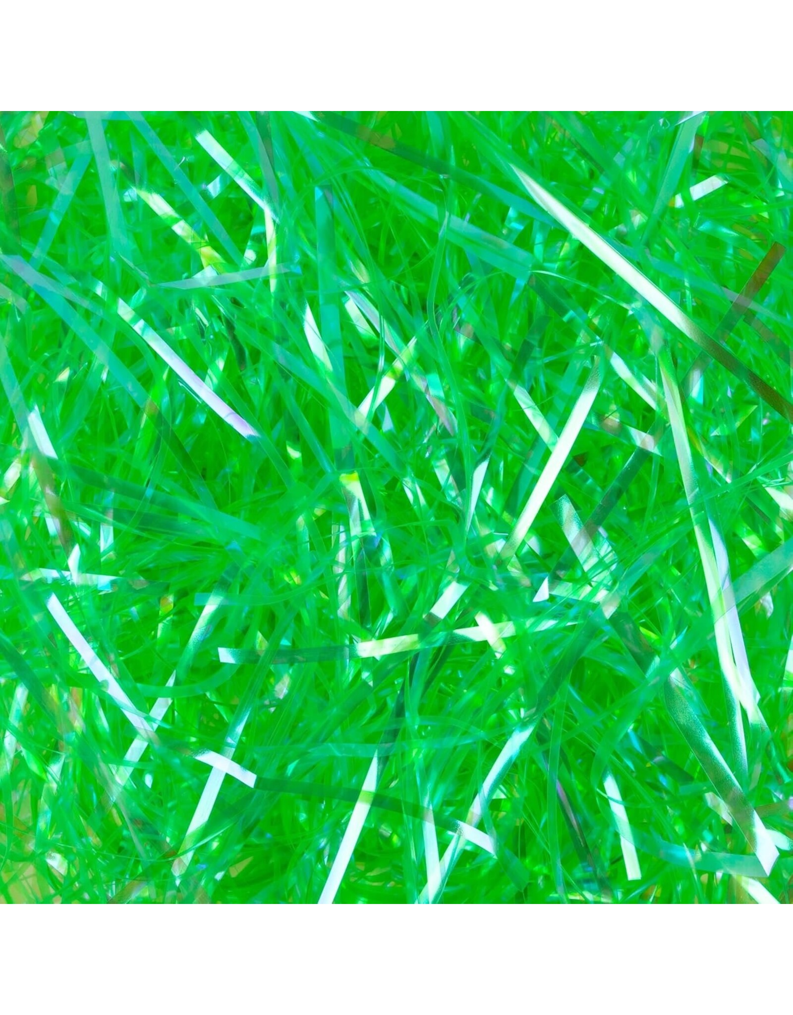DIGS-N-GIFTS Iridescent Green Easter Grass 1.8 Ounces 3mm Herbe De Paques