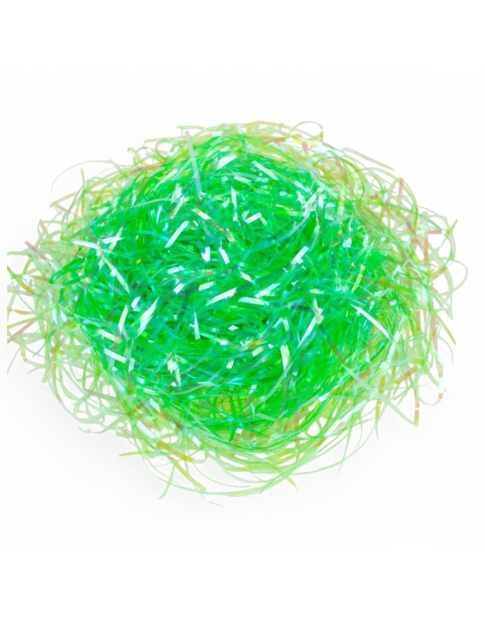 DIGS-N-GIFTS Iridescent Green Easter Grass 1.8 Ounces 3mm Herbe De Paques