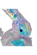 Seasonal Prismatic Iridescent LED Easter Bunny Decor 13 Inch Nibbles