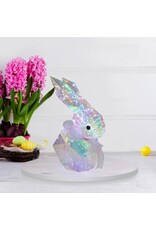 Seasonal Prismatic Iridescent LED Easter Bunny Decor 13 Inch Nibbles