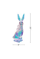 Seasonal Prismatic Iridescent LED Easter Bunny Decor 21 Inch Benjamin