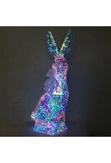 Seasonal Prismatic Iridescent LED Easter Bunny Decor 21 Inch Benjamin