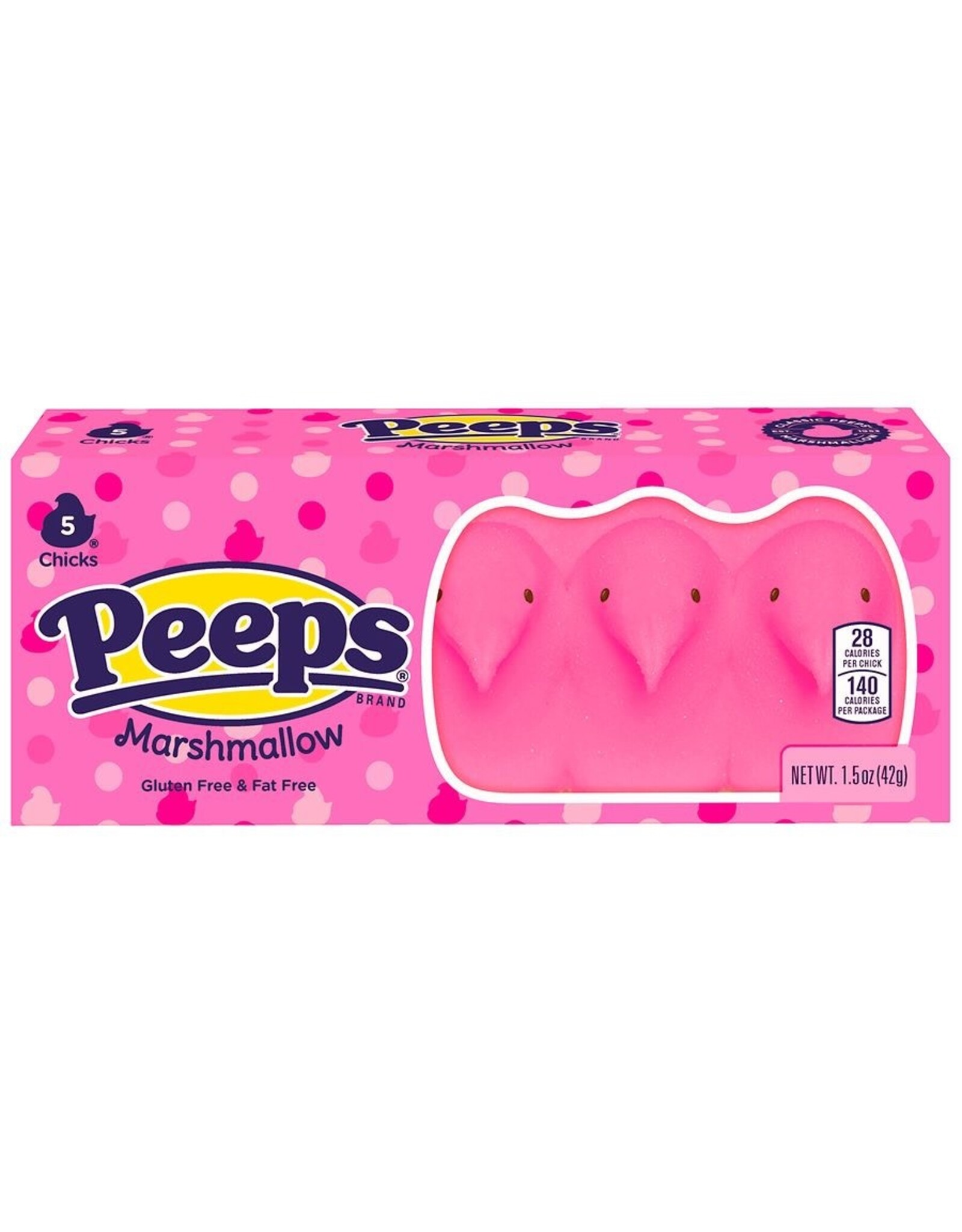 Marshmallow Chicks Easter Candy | Pink 1pk of 5