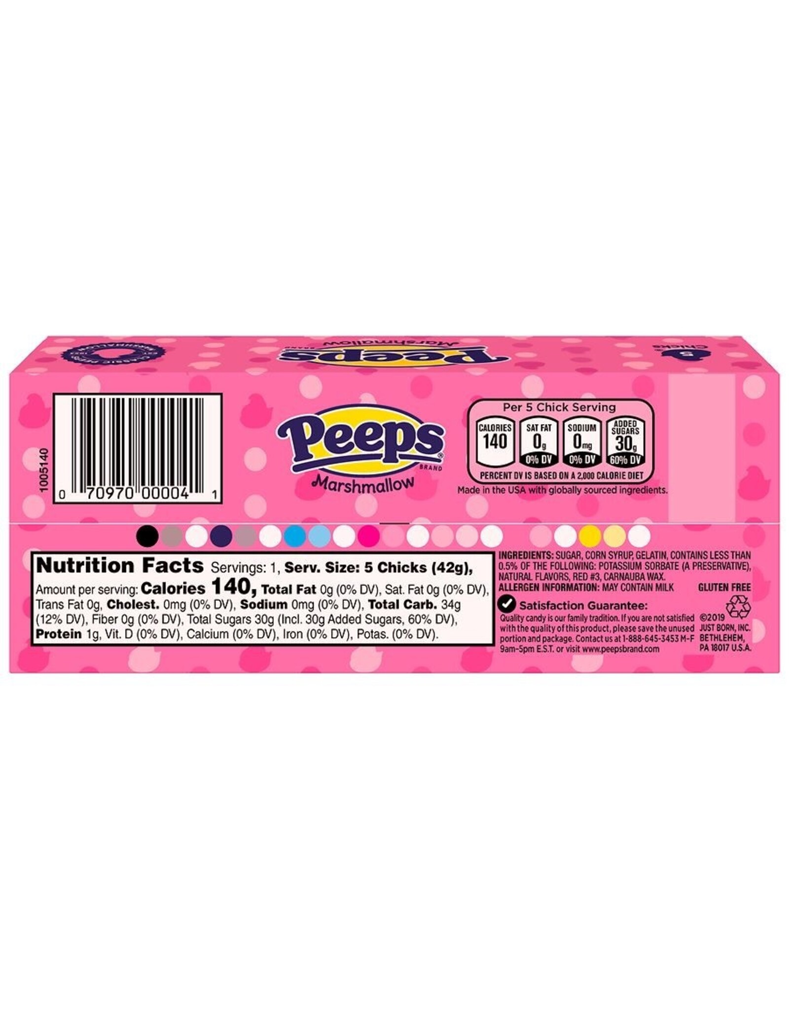 Marshmallow Chicks Easter Candy | Pink 1pk of 5